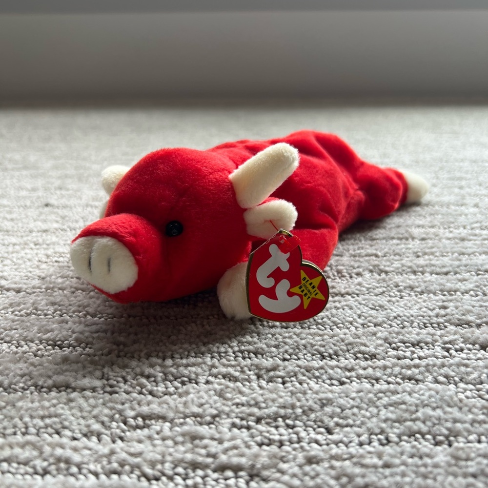 Ty Beanie Babies Snort the Bull - Rare Error!